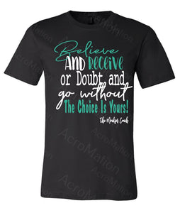 Believe And Receive Black Short Sleeve Shirt