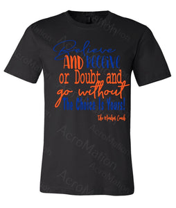 Believe And Receive Black Short Sleeve Shirt